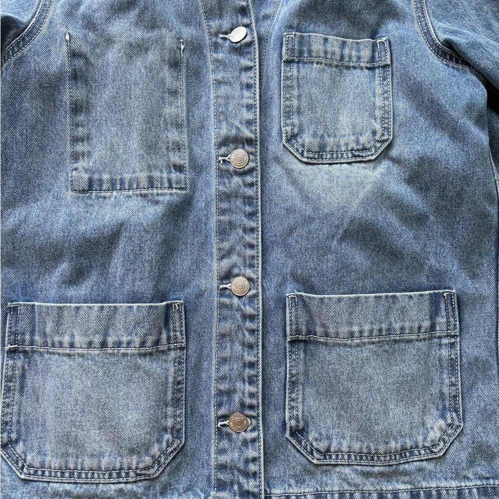 Quince Medium Blue Denim Utility Jacket - Picture 5 of 6